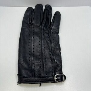 Alpine Black Leather Glove XL Micro Fleece Lined Buckle Replacement Right